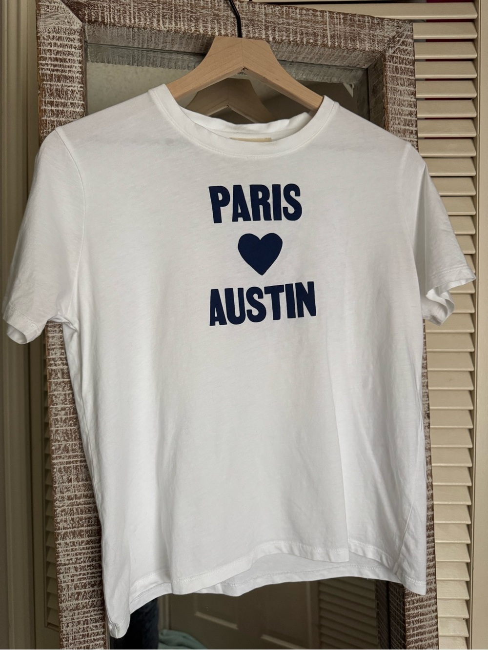 Sezane Paris Heart Austin Cotton T-Shirt